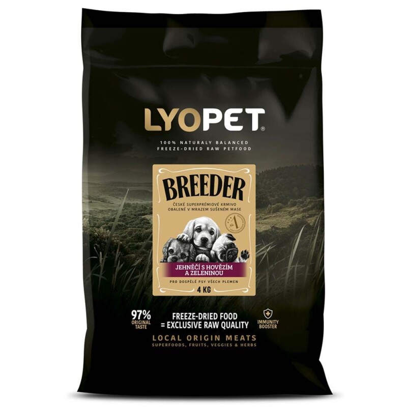 Granule pro psy Lyopet – Jehněčí s hovězím 18kg