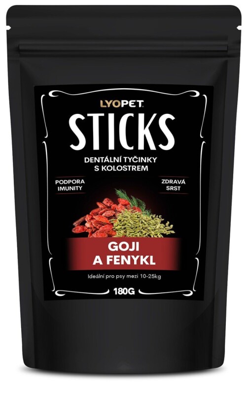 Dentální tyčinky goji a fenykl medium 180g